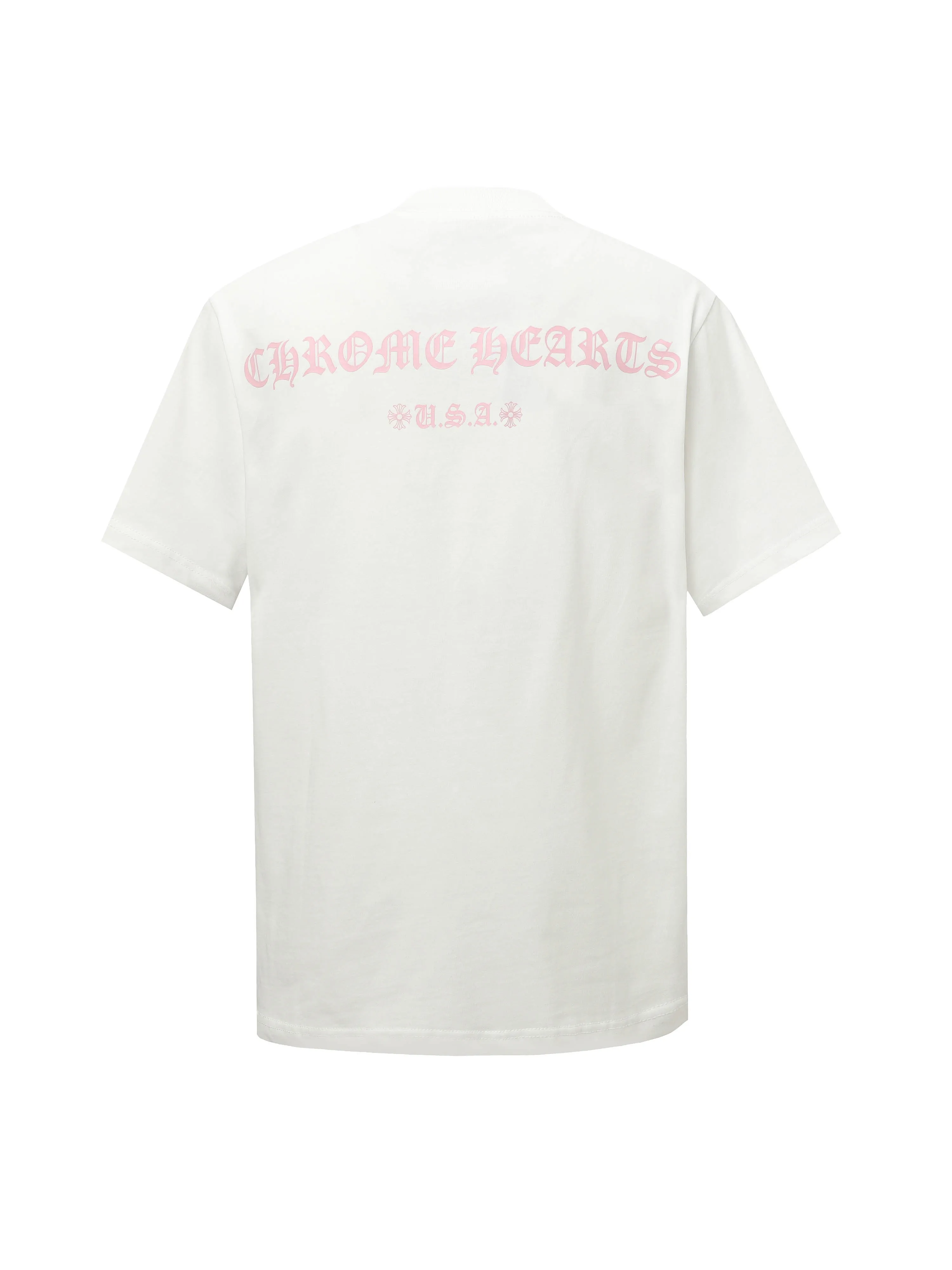 🅿️170 CHROME HEARTS/Chrome Heart CH Sanskrit printed short-sleeved T-shirt The fabric is made of 280g heavy combed cotton, customized with 32 count 1*1 threads, and washed twice for ready-to-wear. The fabric is comfortable and skin-friendly without any strange feeling. Custom-dyed fabric, with high textile density, good drape, and not easy to deform. The thick texture and tight spinning process will not affect the breathability of the fabric. The color saturation is very high. Imported digital direct-injection printing technology. A versatile and good-looking short-sleeve. The loose version covers the flesh and makes you look slimmer. It is the same style for men and women. It has three complete standards. Color: Black-White Size: XS-L